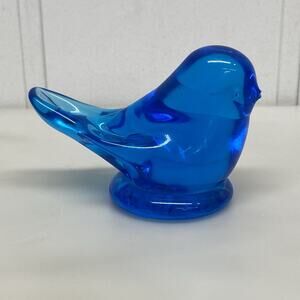 Vtg Bluebird Of Happiness Art Glass Figurine Signed 1991 Collectible - READ